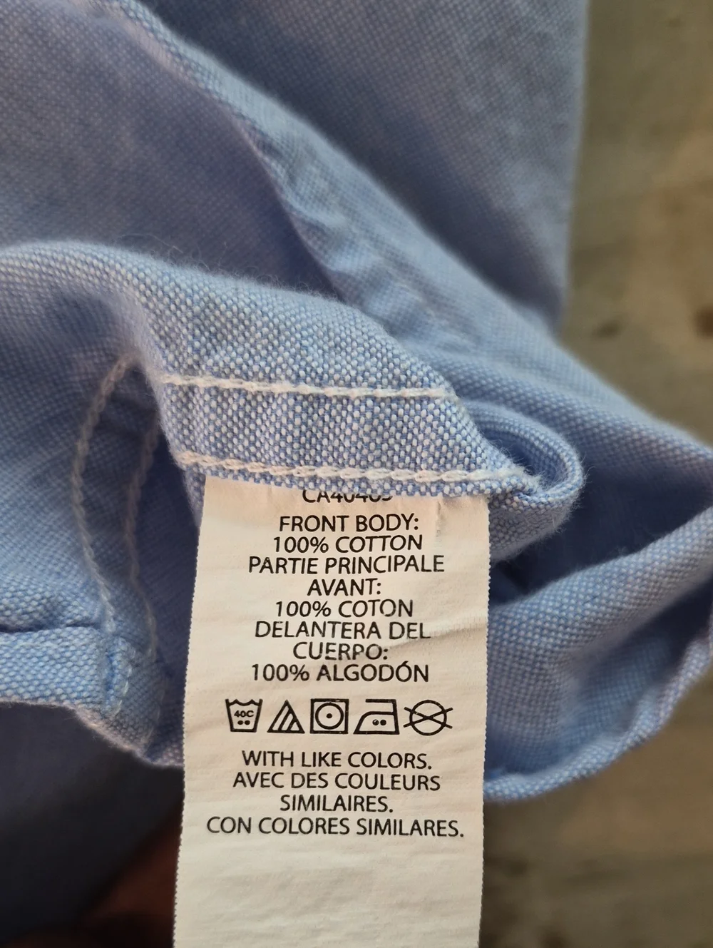 The Children's Place Button Down Shirt Blue Size L (10/12)